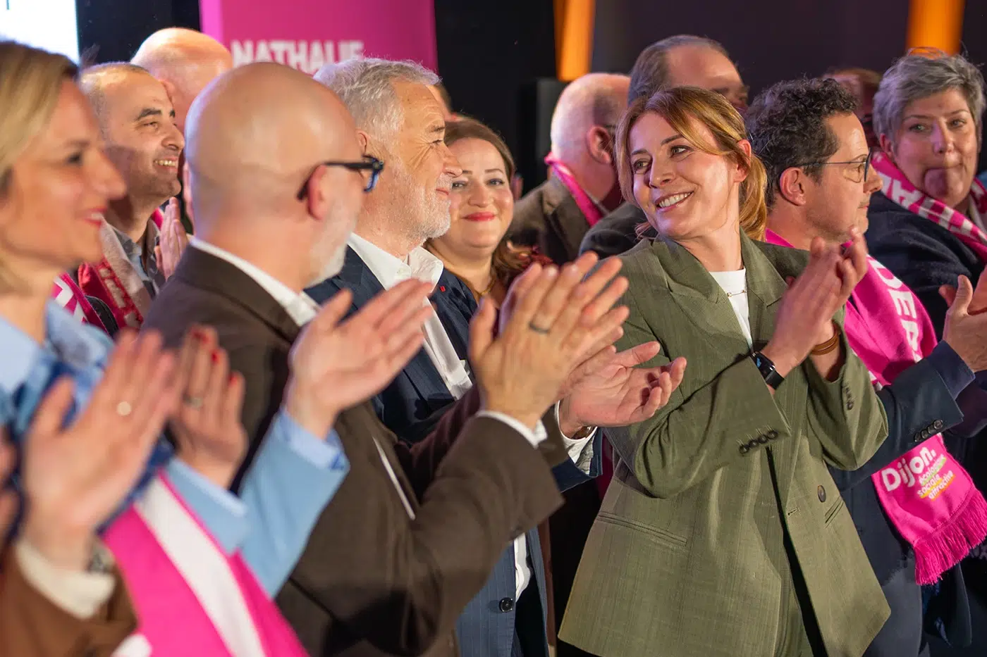 Nathalie Koenders et François Rebsamen – 12 mars 2026 – Campagne des municipales de Dijon 2026 Nathalie Koenders et François Rebsamen - 12 mars 2026 - Campagne des municipales de Dijon 2026