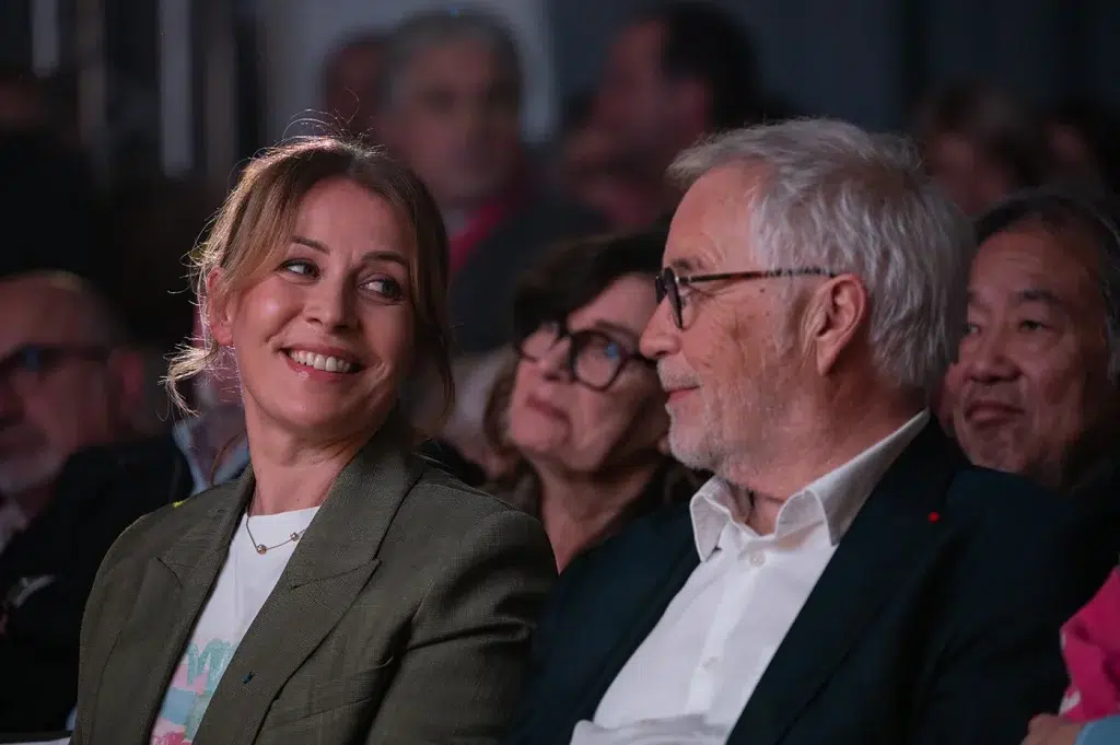 Nathalie Koenders et François Rebsamen - 12 mars 2026 - Campagne des municipales de Dijon 2026