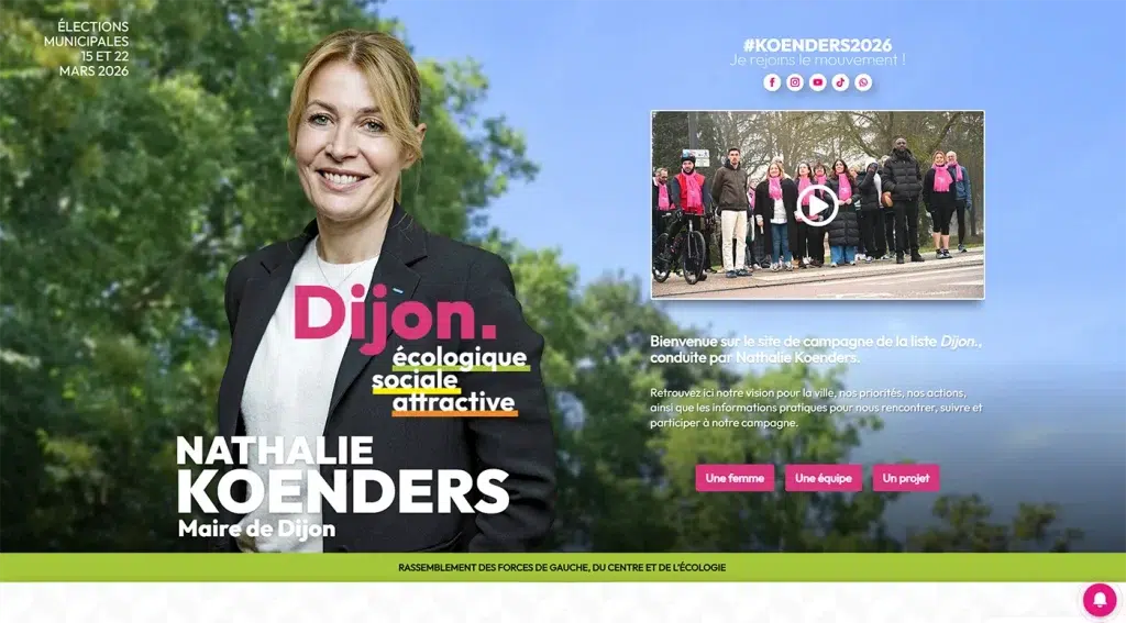 Site internet de campagne électorale