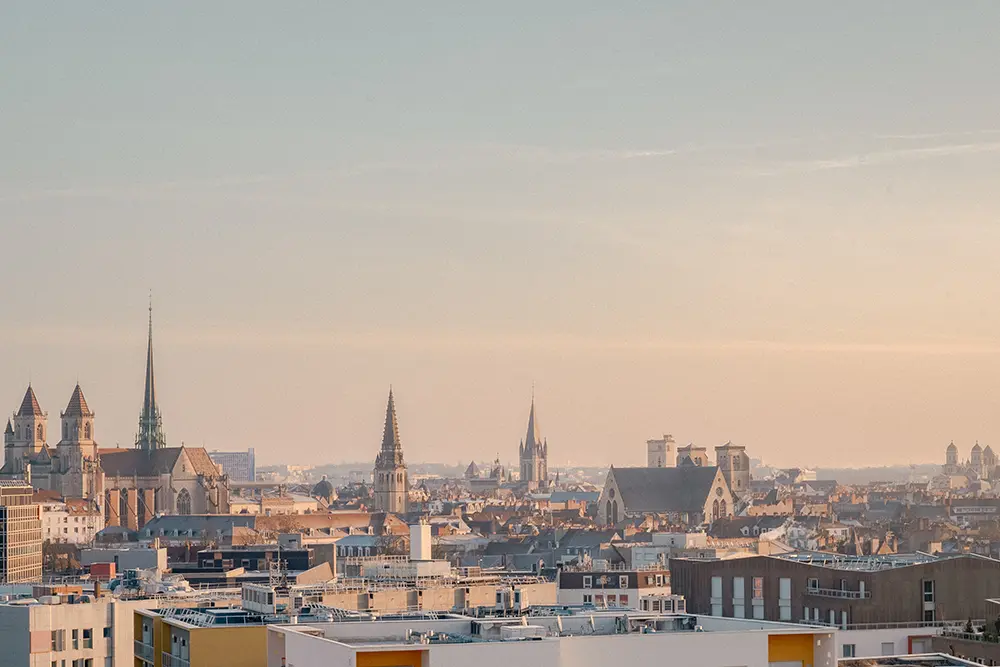 Dijon Vue panoramique du centre historique de Dijon