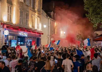 France-Maroc à Dijon : une soirée de Coupe du monde en images