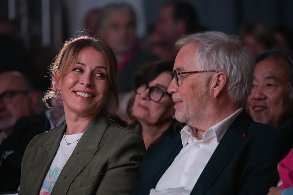 Nathalie Koenders et François Rebsamen Nathalie Koenders et François Rebsamen lors de la campagne municipale de 2026