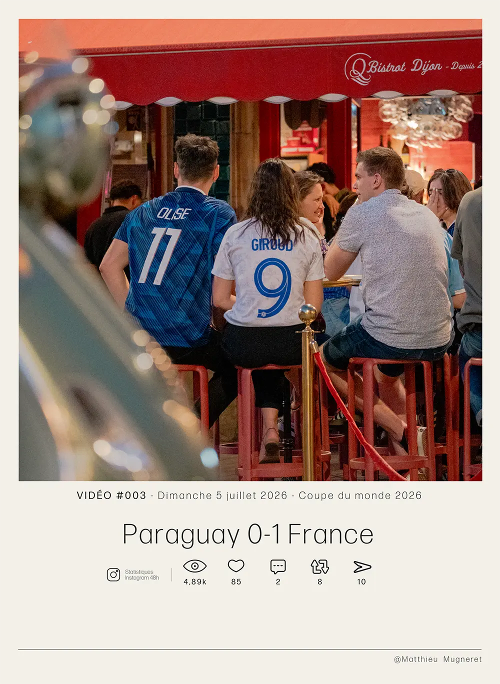Vidéo - Coupe du monde à Dijon - Paraguay-France